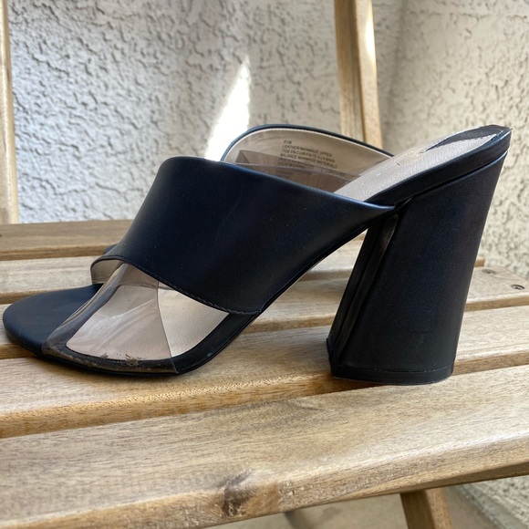 Leith Peep Toe Mules Black Size 8.5 - Picture 4 of 8